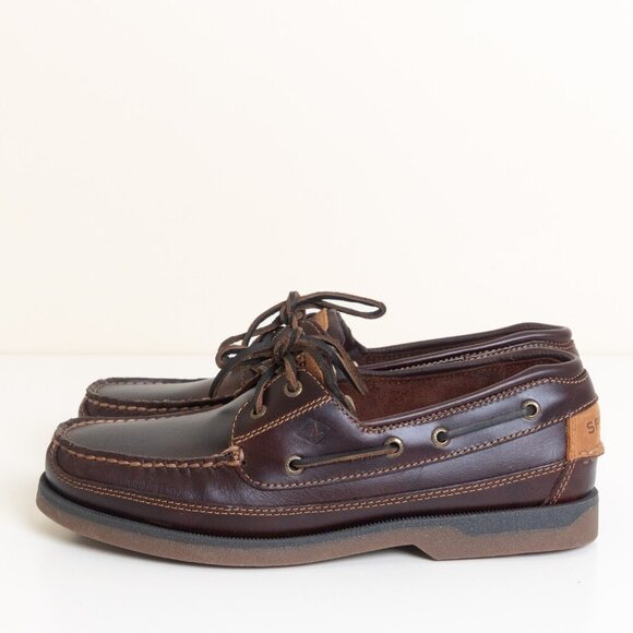 Sperry Top-Sider Mako 2 Eye Moc Amaretto Brown Boat Shoe Mens 10.5 - Picture 1 of 16